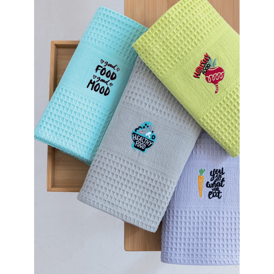 Σετ 4 Πετσέτες Κουζίνας Kitchen Towels 50x70 NORA100