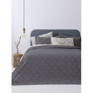 Σετ Κουβερλί King Size 3Τμχ Ifigeneia Grey 260X240 Palamaiki