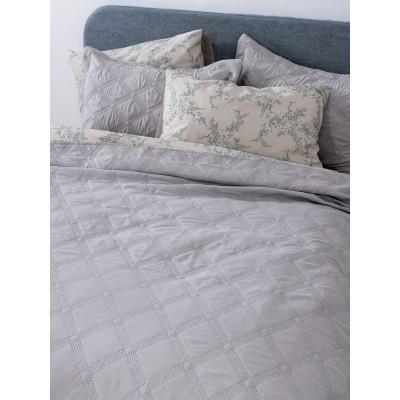 Σετ Κουβερλί King Size 3Τμχ Ifigeneia Silver 260X240 Palamaiki