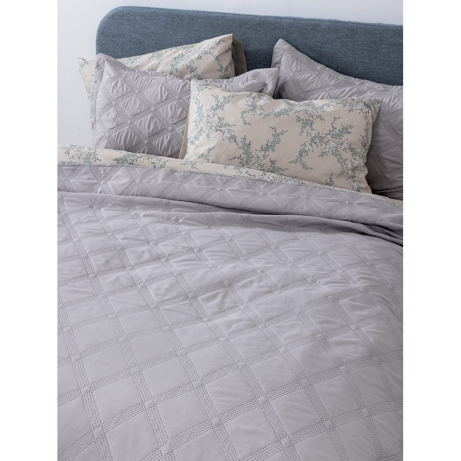 Σετ Κουβερλί King Size 3Τμχ Ifigeneia Silver 260X240 Palamaiki