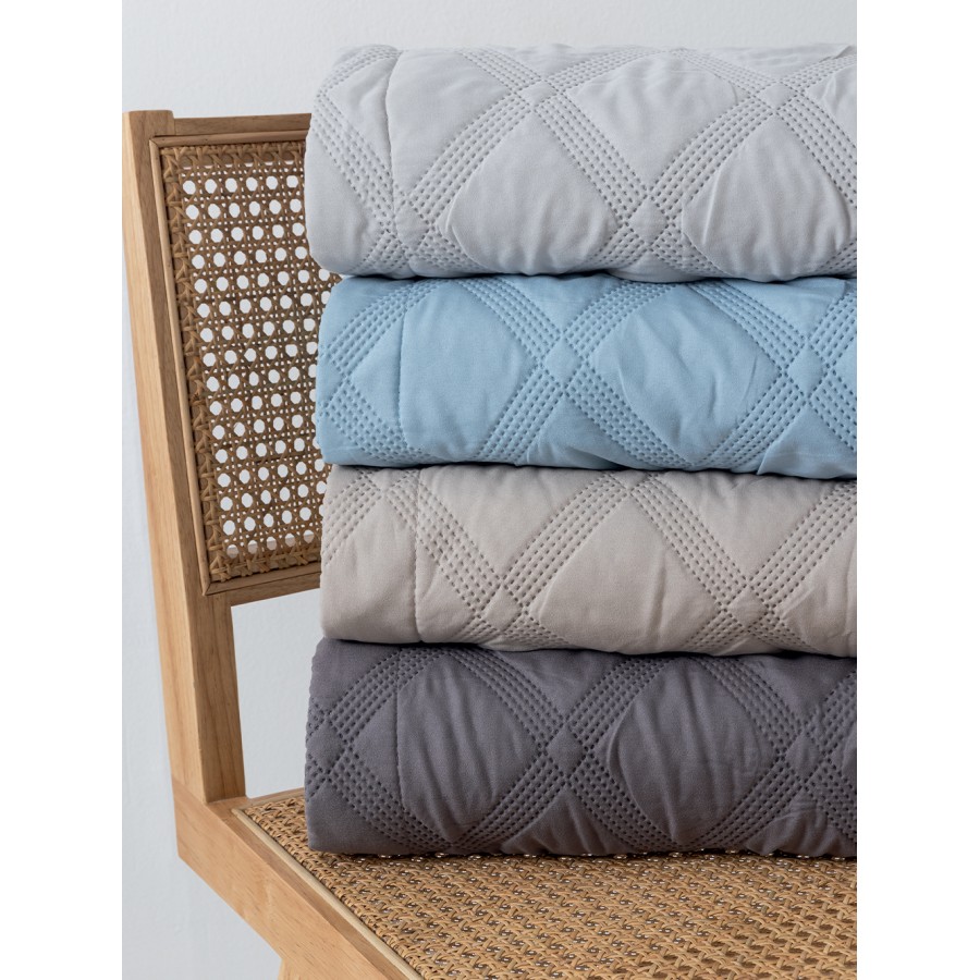 Σετ Κουβερλί King Size 3Τμχ Ifigeneia Silver 260X240 Palamaiki