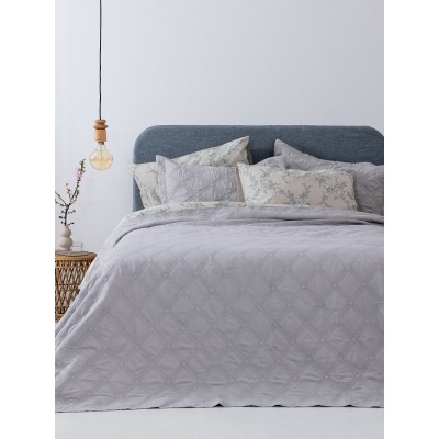 Σετ Κουβερλί King Size 3Τμχ Ifigeneia Silver 260X240 Palamaiki