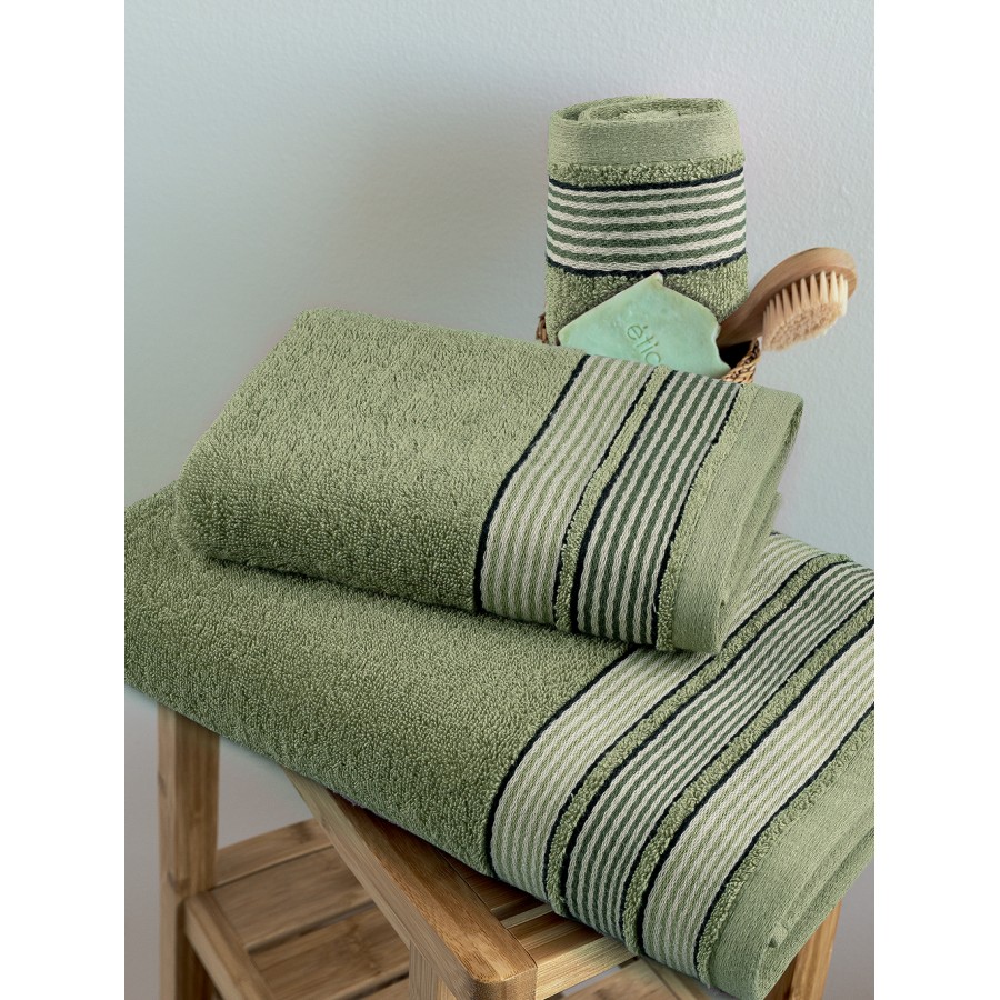 Σετ Πετσέτες Μπάνιου 3Τμχ Bela Green Palamaiki