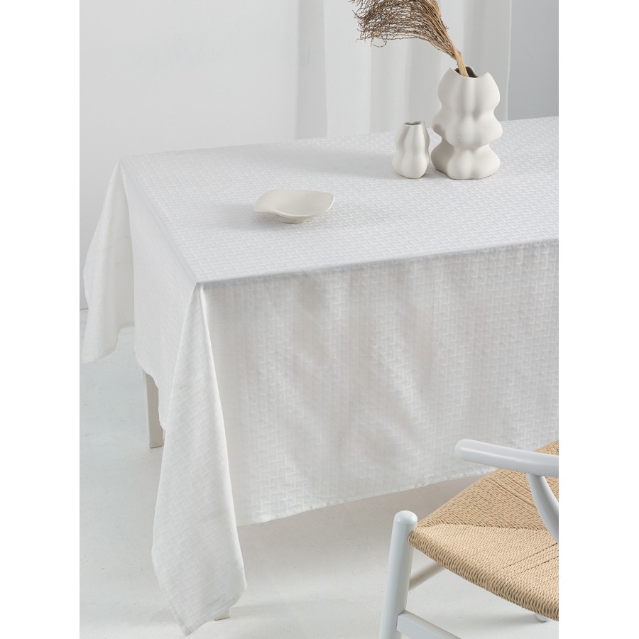 Τραπεζομάντηλο Αλέκιαστο Milly White 175X160 Palamaiki