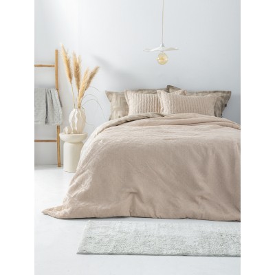 Ζεύγος μαξιλαροθήκες 50x70 Oxford ALISON BEIGE