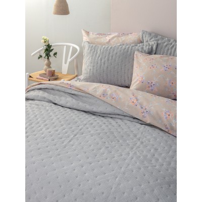 Ζεύγος μαξιλαροθήκες 50x70 Oxford ALISON GREY
