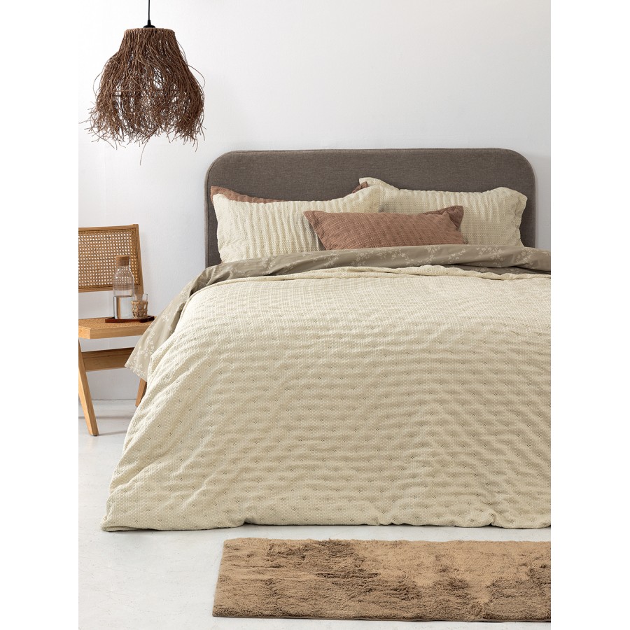 Ζεύγος μαξιλαροθήκες 50x70 Oxford TOT IVORY