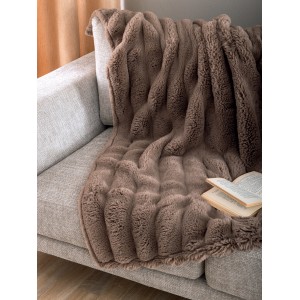 Γούνα Ημίδιπλη Blankets Collection Heather Brown 160X220 Palamaiki