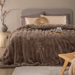 Γούνα Υπέρδιπλη Blankets Collection Heather Brown 220X240 Palamaiki Γούνα Υπέρδιπλη Blankets Collection Heather Brown 220X240 Palamaiki