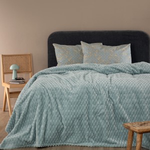 Κουβέρτα Fleece Υπέρδιπλη Aster Aster Jade 220X240 Palamaiki