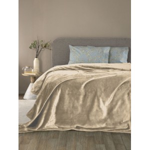 Κουβέρτα Fleece Υπέρδιπλη Lucy Lucy Fog 220X240 Palamaiki