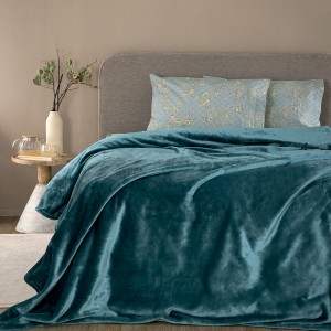 Κουβέρτα Fleece Υπέρδιπλη Lucy Lucy Petrol 220X240 Palamaiki