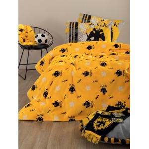 Κουβέρτα Ημίδιπλη Official Team Licenced Aek BL 160X220 Palamaiki