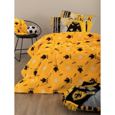Κουβέρτα Ημίδιπλη Official Team Licenced Aek BL 160X220 Palamaiki
