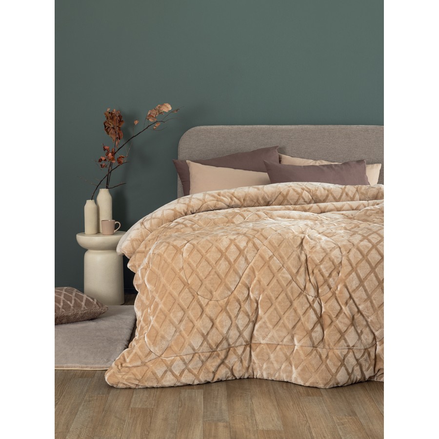 Κουβερτοπάπλωμα King size Comforter Collection Nadine/5 Sand 240X260 Palamaiki