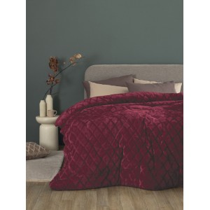 Κουβερτοπάπλωμα Μονό Comforter Collection Nadine/5 Bordo 160X240 Palamaiki