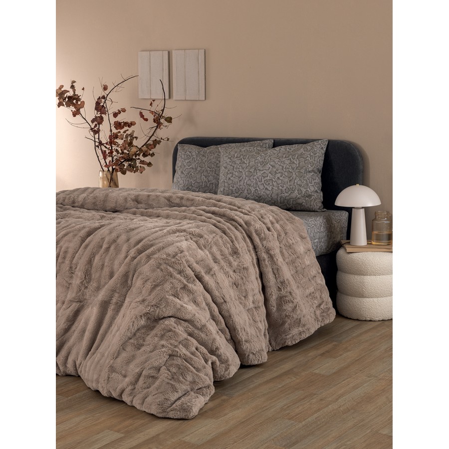 Κουβερτοπάπλωμα Υπέρδιπλο Comforter Collection Ember Beige 220X240 Palamaiki