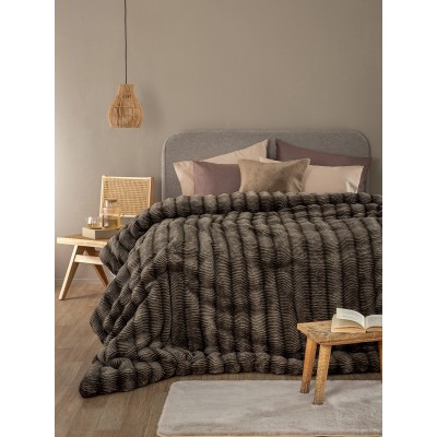 Κουβερτοπάπλωμα Υπέρδιπλο Comforter Collection Juno Taupe 220X240 Palamaiki