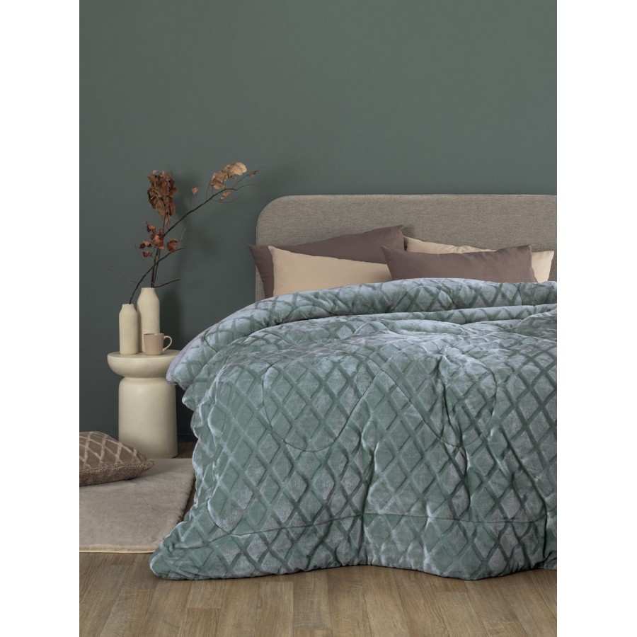Κουβερτοπάπλωμα Υπέρδιπλο Comforter Collection Nadine/5 Jade 220X240 Palamaiki