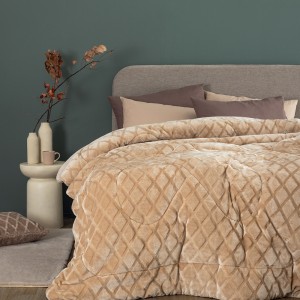 Κουβερτοπάπλωμα Υπέρδιπλο Comforter Collection Nadine/5 Sand 220X240 Palamaiki
