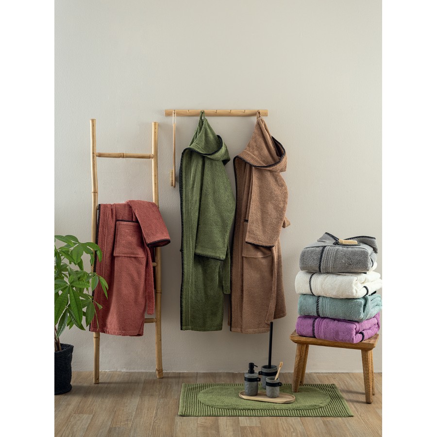 Μπουρνούζι Large Bath Collection Bridge Olive Palamaiki