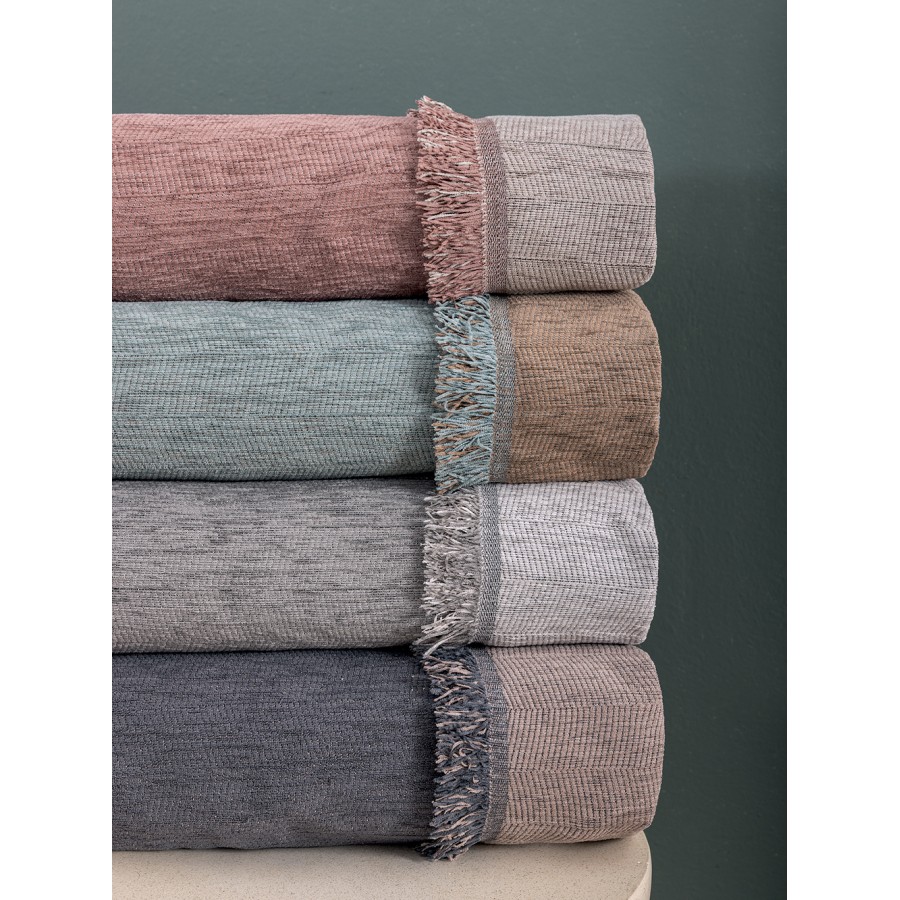 Ριχτάρι Διθέσιου Καναπέ Throws Collection Parva Coal 170X250 Palamaiki
