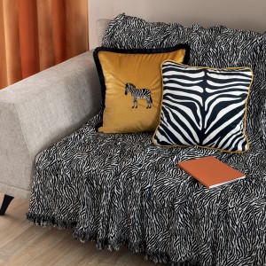Ριχτάρι Πολυθρόνας Throws Collection Grevi Black 180X180 Palamaiki