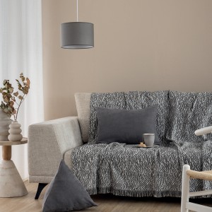 Ριχτάρι Πολυθρόνας Throws Collection Grevi Grey 180X180 Palamaiki