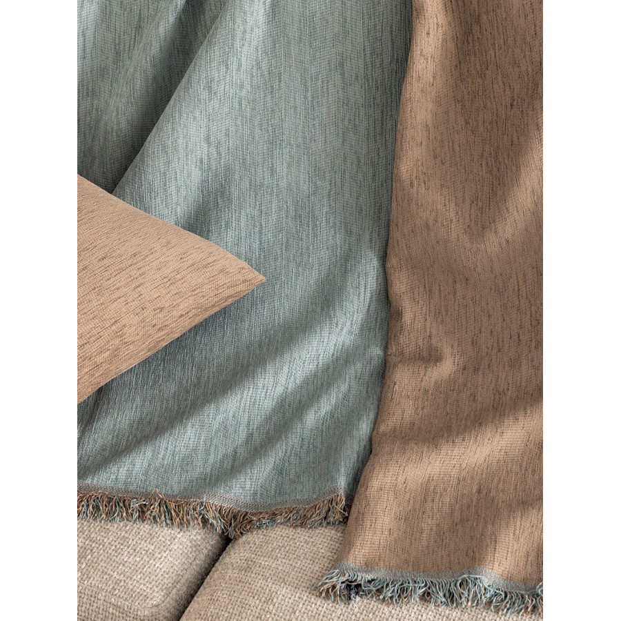 Ριχτάρι Τετραθέσιου Καναπέ Throws Collection Parva Mint 170X320 Palamaiki