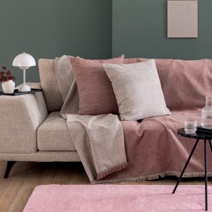 Ριχτάρι Τετραθέσιου Καναπέ Throws Collection Parva Pink 170X320 Palamaiki