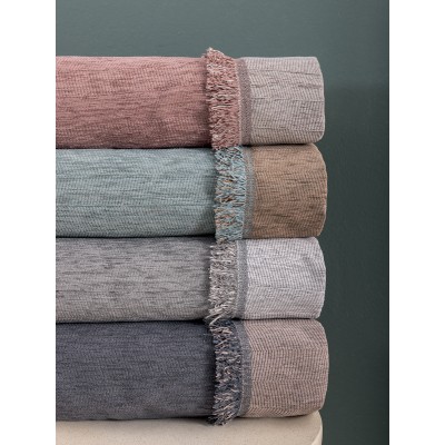 Ριχτάρι Τριθέσιου Καναπέ Throws Collection Parva Grey 170X300 Palamaiki