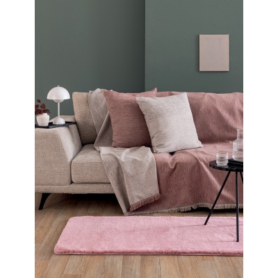 Ριχτάρι Τριθέσιου Καναπέ Throws Collection Parva Pink 170X300 Palamaiki