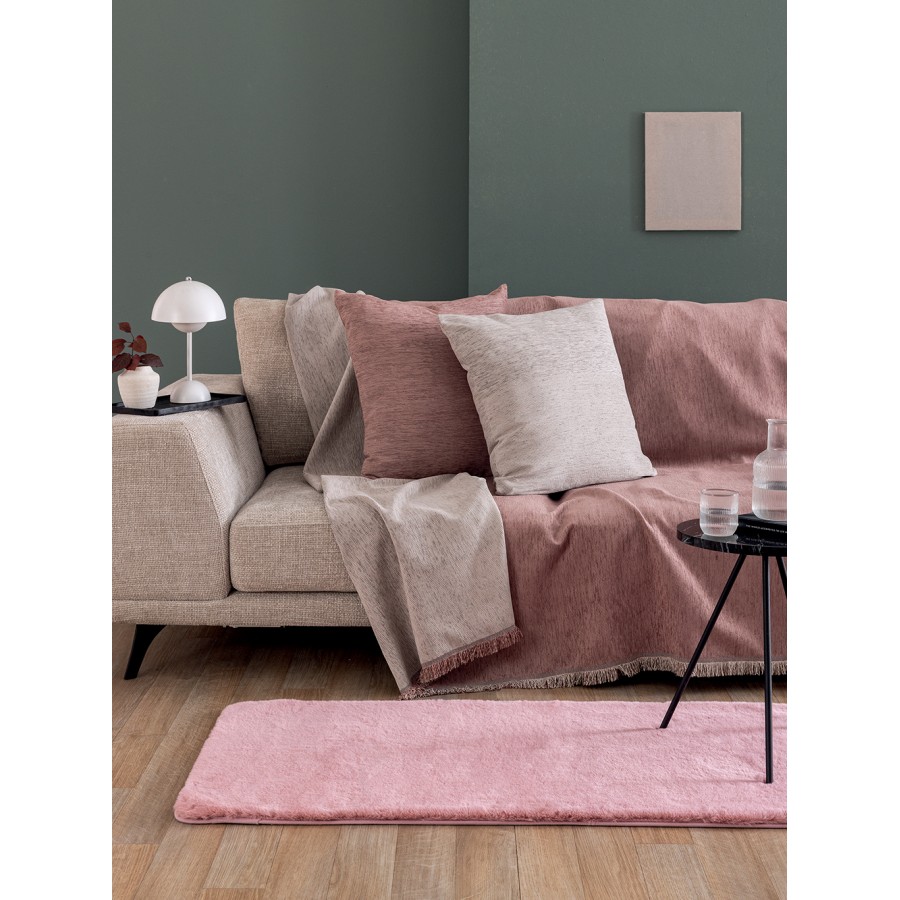 Ριχτάρι Τριθέσιου Καναπέ Throws Collection Parva Pink 170X300 Palamaiki