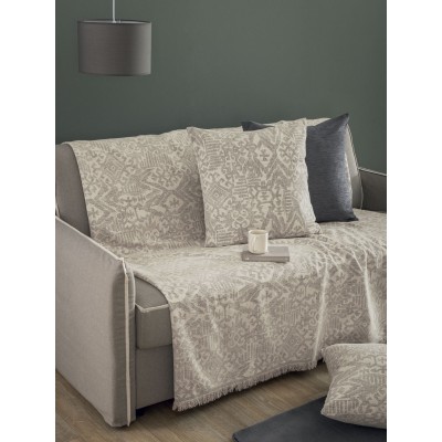 Ριχτάρι Τριθέσιου Καναπέ Throws Collection Rade Beige 170X300 Palamaiki