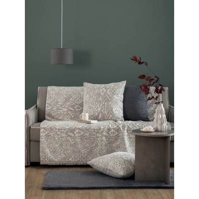 Ριχτάρι Τριθέσιου Καναπέ Throws Collection Rade Grey 170X300 Palamaiki