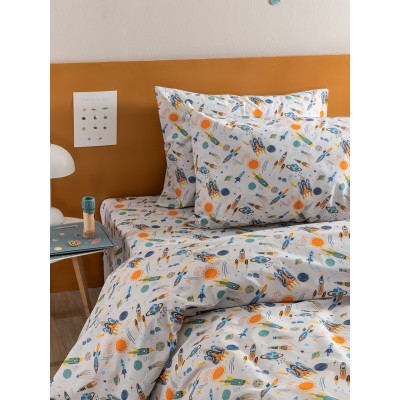 Σετ Σεντόνια Μονά Με λάστιχο My Kingdom Collection MK770 110X200+30 Palamaiki