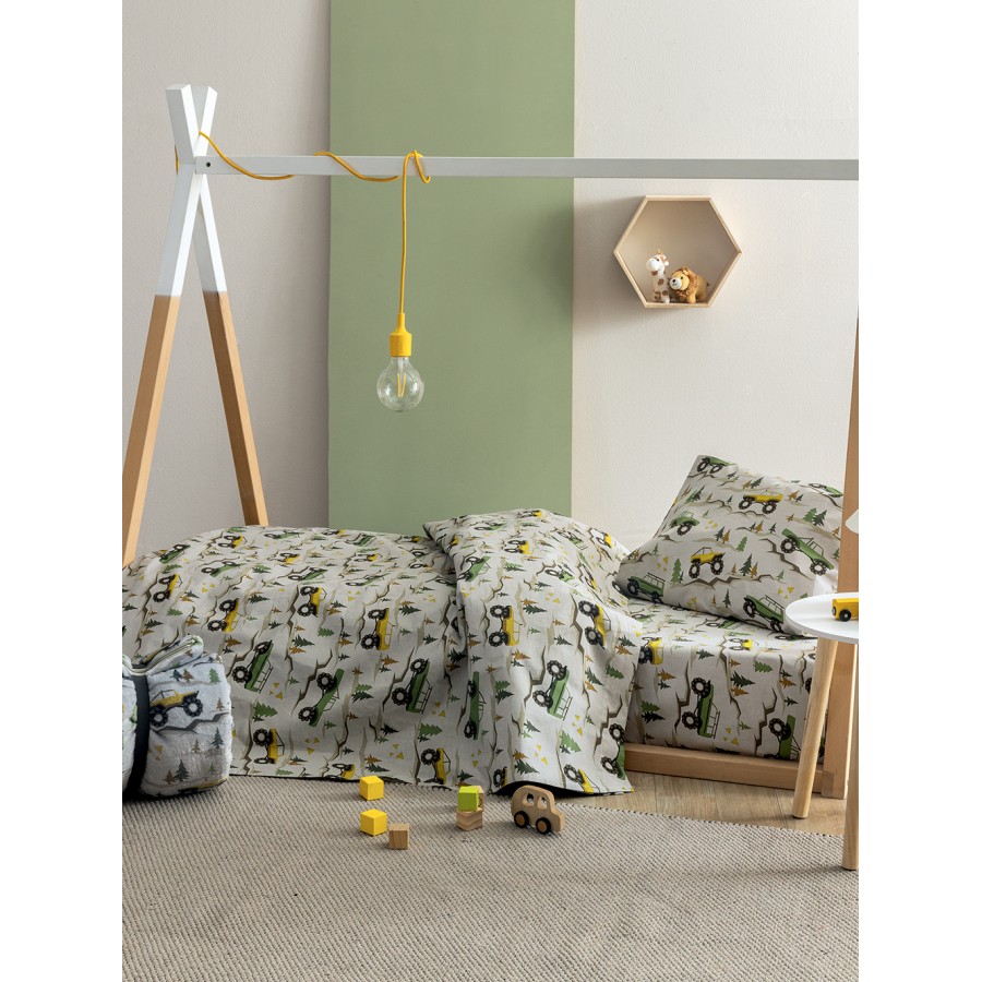 Σετ Σεντόνια Μονά Με λάστιχο My Kingdom Collection MK775 110X200+30 Palamaiki