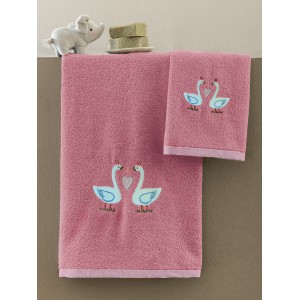Σετ Παιδικές Πετσέτες Kids Bath Collection Swan 40X70 - 70X140 Palamaiki