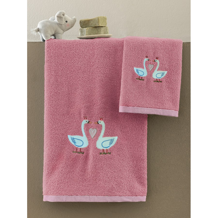 Σετ Παιδικές Πετσέτες Kids Bath Collection Swan 40X70 - 70X140 Palamaiki