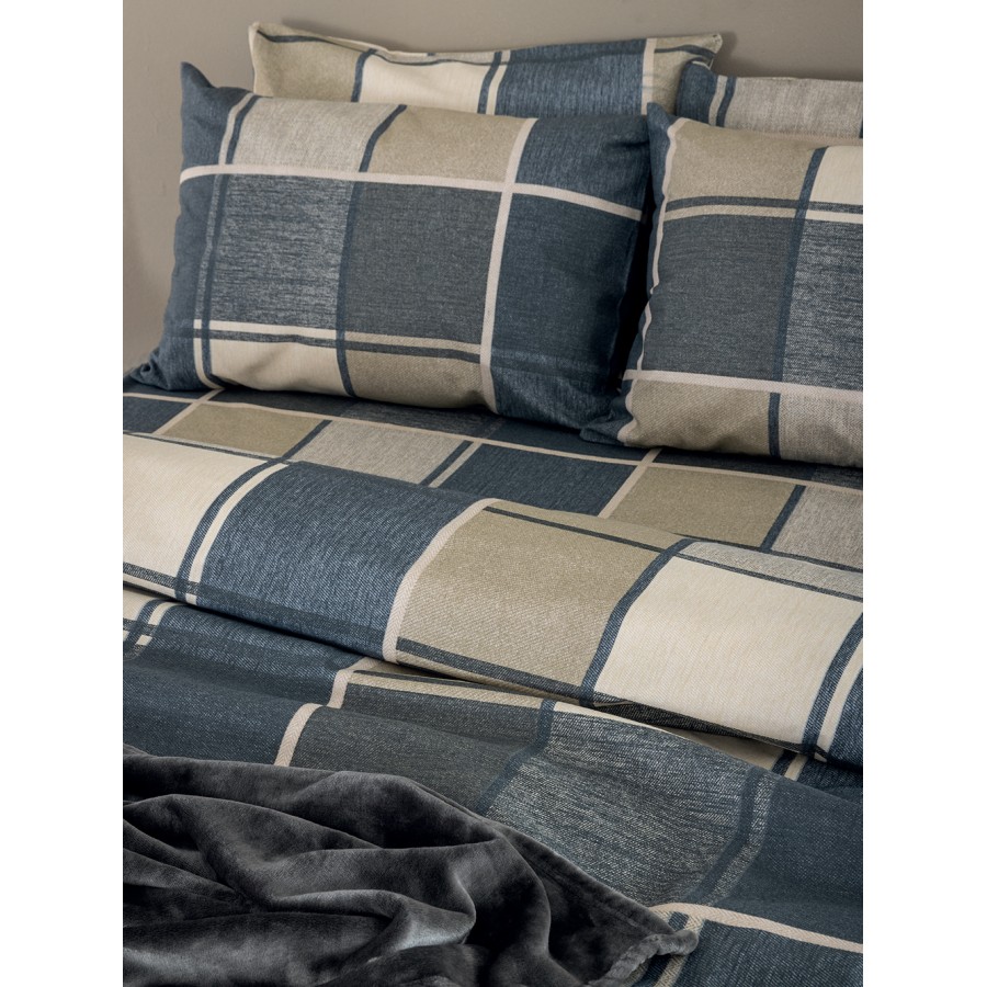 Σετ Παπλωματοθήκη Υπέρδιπλη Flannel Beauty FB0236 240X250 Palamaiki