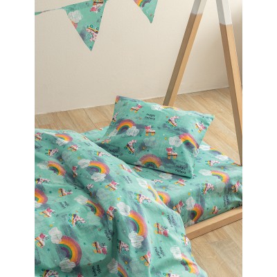 Σετ Σεντόνια Κούνιας Με λάστιχο My Kingdom Collection MK774 75X140+15 Palamaiki Σετ Σεντόνια Κούνιας Με λάστιχο My Kingdom Collection MK774 75X140+15 Palamaiki