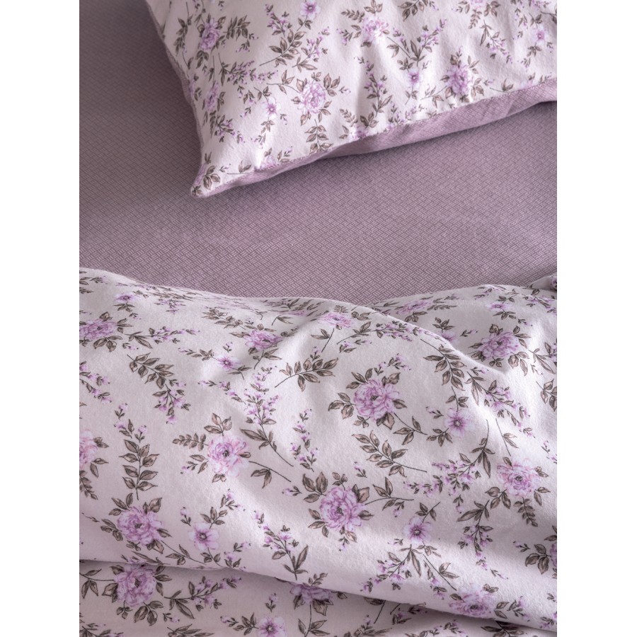 Σετ Σεντόνια Υπέρδιπλα Με λάστιχο Flannel Beauty FB0235 170X200+32 Palamaiki