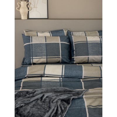 Σετ Σεντόνια Υπέρδιπλα Flannel Beauty FB0236 240X265 Palamaiki