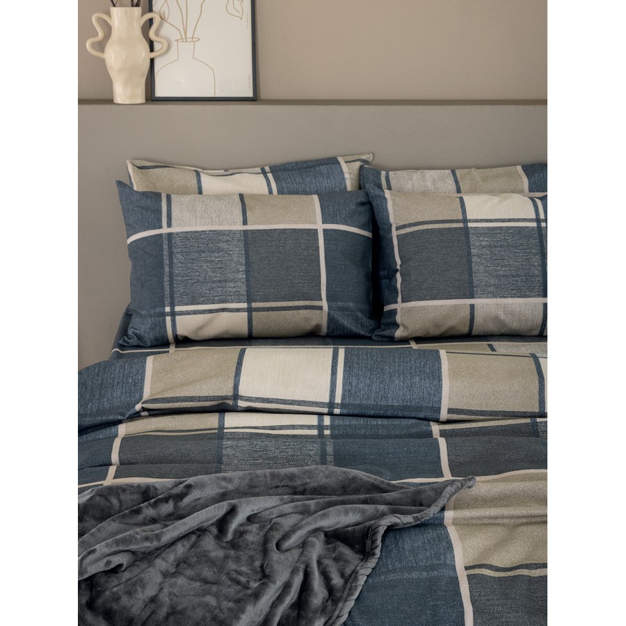 Σετ Σεντόνια Υπέρδιπλα Flannel Beauty FB0236 240X265 Palamaiki