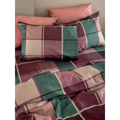 Σετ Σεντόνια Υπέρδιπλα Flannel Beauty FB0237 240X265 Palamaiki
