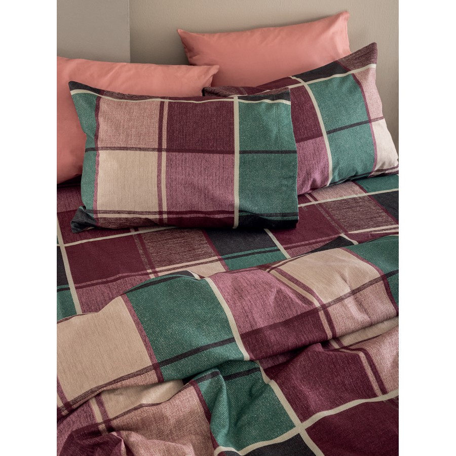 Σετ Σεντόνια Υπέρδιπλα Flannel Beauty FB0237 240X265 Palamaiki