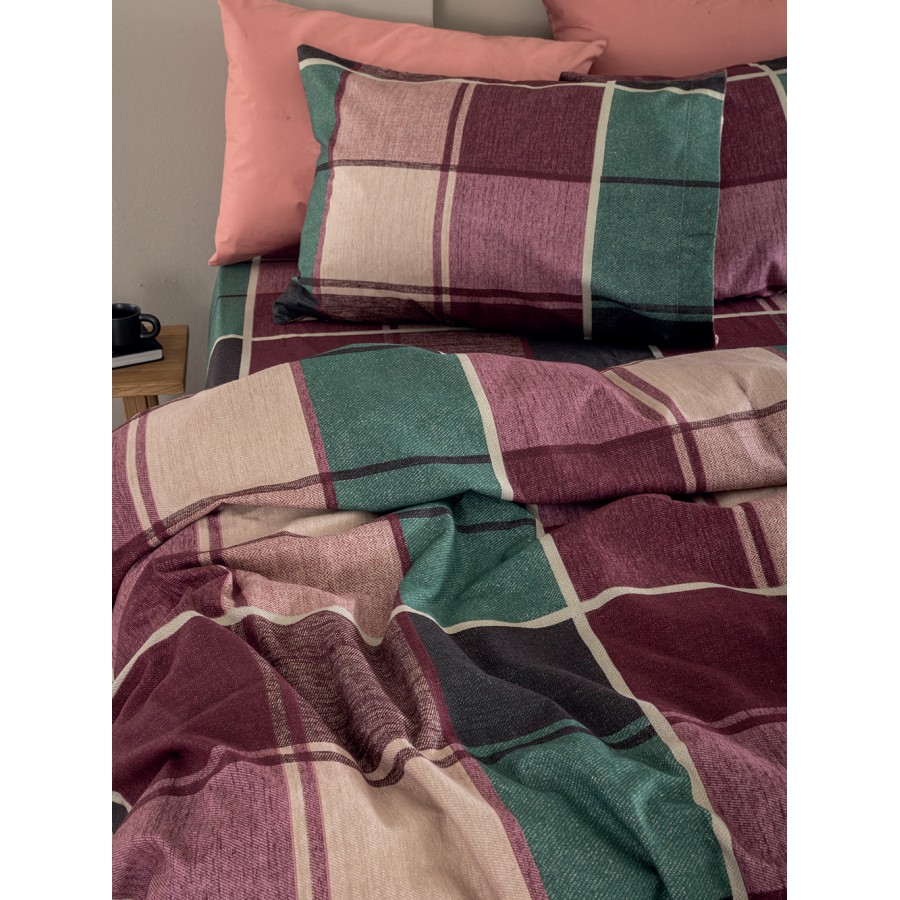 Σετ Σεντόνια Υπέρδιπλα Flannel Beauty FB0237 240X265 Palamaiki