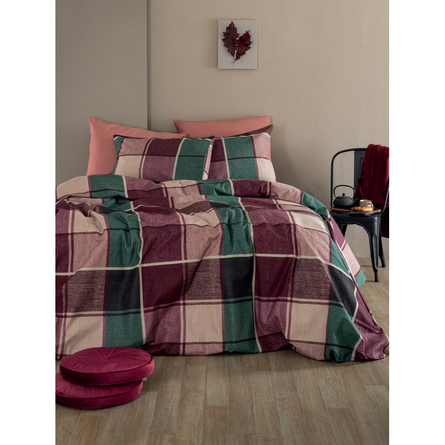 Σετ Σεντόνια Υπέρδιπλα Flannel Beauty FB0237 240X265 Palamaiki