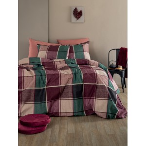 Σετ Σεντόνια Υπέρδιπλα Με λάστιχο Flannel Beauty FB0237 170X200+32 Palamaiki
