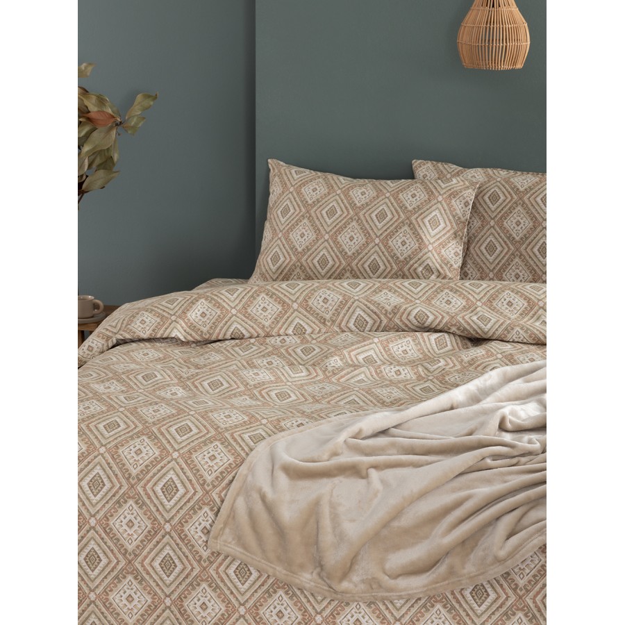 Σετ Σεντόνια Υπέρδιπλα Flannel Beauty FB0238 240X265 Palamaiki